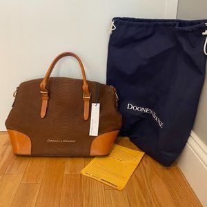 Brown Faux Leather Snake Skin Dooney & Bourke Tote